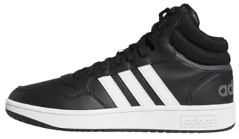 adidas Hombre Hoops 3.0 Mid Lifestyle Basketball Classic Vintage Shoes, Core Black / Cloud White / Grey Six, 40 EU