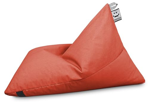 Happers to-Go Pouf pour Extérieur Orange avec Poche et Poignée pour Le Transporter Partout où Vous Voulez