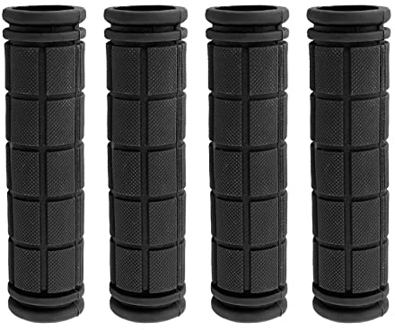 BokWin 4 Pcs Rubber Handlebar Grips Replacement Bike Handlebar Grips Kids,Non-Slip Bike Grips for Scooter Mountain Bicycle MTB BMX Tricycle(Black)