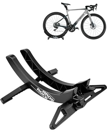 ROCKBROS Support Vélo Sol Range 26-80mm Largeur Réglable VTT Râtelier Vélo Support Stationnement Assemblé Pneu Avant Arrière Vélo Route Antidérapant Vélo Course Vélo Électrique Intérieur Stable Noir