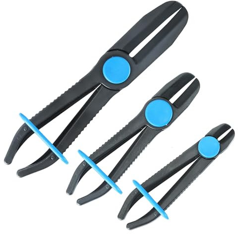 DASBET Hose Clamp Pliers Pinch Off Pliers Set Straight Hose Fuel Line Clamps Plastic Line Clamp Set for Coolant Hoses (3PCS Straight)