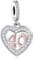 13 18 21 30 40 50 60 70 80 Birthday Age Anniversary Rose Gold Love Heart Charm Bead Pendant 925 Sterling Silver Compatible With Pandora Charm Moments Bracelet (40th Birthday Charm)