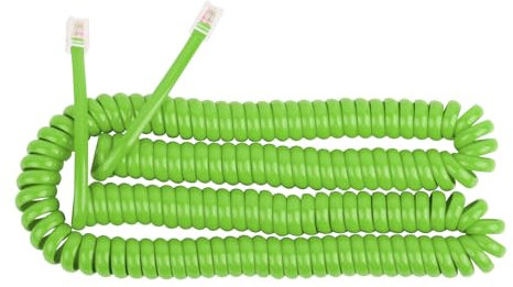 Uvital 1 Pack 16FT Green Extra Long Phone Handset Cord(Coiled Length 2FT), RJ9 Telephone Cords for Landline Phones, Phones Handset Cord, Phones Cable for Yealink SIP Phone