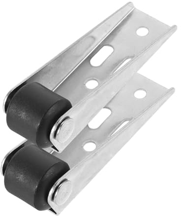 SHINEOFI Door Bottom Support Wheel for Wooden Gates Garden Yard Fence Drooping Pulley Replacement with Smooth Directional Movement Easy Installation 2 Pack