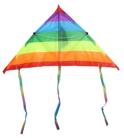 PARENCE.- Cerf-Volant Arc-en-Ciel Rainbow – Cerf-Volant Enfant & Adulte Facile à Faire Voler – avec Ligne de 115 cm Incluse – Idéal pour Parc