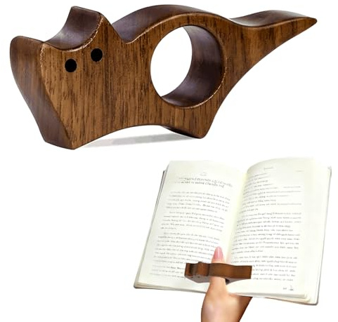 Chaton Bague de Lecture, Accessoire Livre Pouce Book Page Holder, Tenir Livre Ouvert, Le Cadeau Idéal pour les Amateurs de Livres