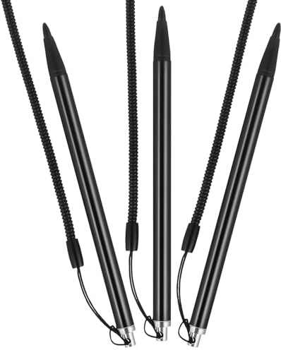 BESPORTBLE Penna Stilo per Touchscreen Resistivo con Corda a Molla Anti-Smarrimento Set da 3 Pezzi Penna Capacitiva Digitale per Navigatori e Dispositivi Pos Input Preciso e Controllo