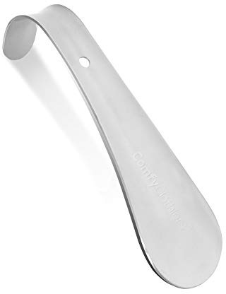 Comfy Clothiers Metal Shoe Horn - Heavy Duty Stainless Steel Shoehorn (6 inches - pack of 1)