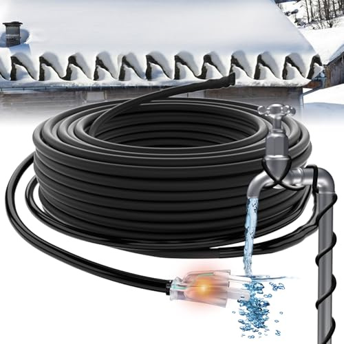 HEATIT JHSF1 Self Regulating Pre-Assembled Heating Cable 100-feet 120V Roof deicing and Pipe freeze Protection