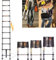 Teleskopleiter Klappleiter, Ausziehbare Leiter, Rutschfester Klappleiter Stehleiter Ausziehleiter Mehrzweckleiter, 9 Sprossen, 72cm bis 2,60m Anlegeleiter, Haushaltsleiter 150kg Belastbarkeit (2,6m)