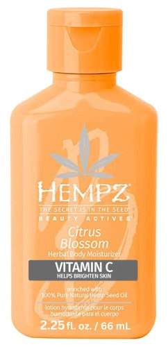 HEMPZ Mini Travel Size Body Lotion Whipped Crème Daily Moisturising Cream, Shea Butter Hand and Body Moisturiser - Skin Care Products, Hemp Seed Oil 2.25 - Citrus Blossom
