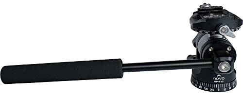NOVO MPH-10 Pro Monopod Two-way head with panorama. Tilt range +90 Degrees to -65 Degrees. Arca-Swiss.Aviation grade aluminium 3/8 or 1/4 base mounting.5kg Payload.Weighs just 440g. Removable handle