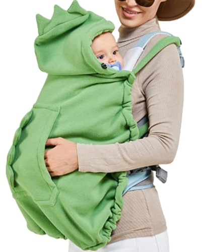 Barnbärare täcker söt dinosaurie huva mantlar barnbärare täcker mjuk ＆ vindtät baby filt tvättbara barnvagn täcker gåvor till mamma, baby användning i alla säsonger stil 1