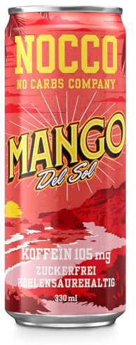 NOCCO BEVANDA BCAA | Mango Del Sol 330ml | BCAA | 105 mg di caffè | Bevanda energetica | Buxtrade | Versch. Mengen (24 dosi)