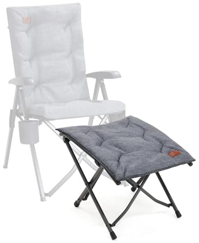 EVER ADVANCED Fußhocker Fußablage Faltbar Klapphocker mit Höhe von 47cm Klappbarer Hocker Gepolstert Fußstütze für Sessel Garten- und Balkonstuhl