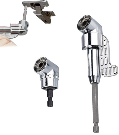 2 Pcs 105 Degree Right Angle Drill Adapter - Multi-Function Bend Screwdriver Bit Hex Shank Magnetic Bit Holder for Power Drill Tool