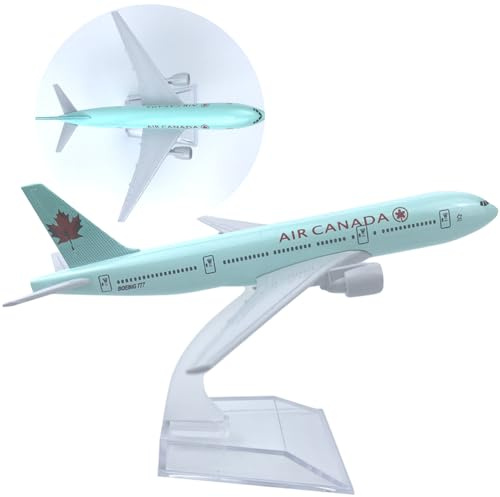 YGCHEN Modelo de Avión Aleación 777 Air Canada Modelo de Avión 1/400 Escala Miniatura de Avión con Soporte Maqueta de Colleción Juguetes