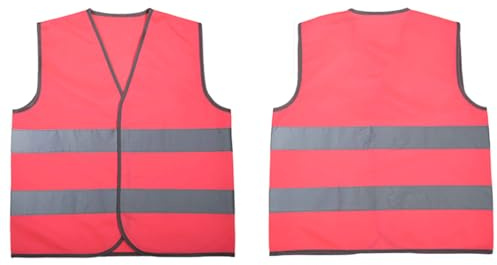 Pink High Visibility Vest for Children Kids High Hi Vis Vests Safety Vest Unisex Children's Safety Vest Reflective Gear Jacket in The Dark for 2-4 Years Boys Girls Gift Play Outside Ride Bike