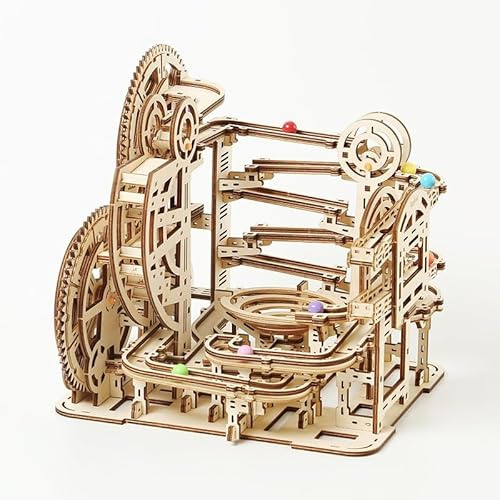 3D Holz Puzzle Marble Maze – DIY Mechanisches Murmelbahn-Modell für Erwachsene & Kinder, Kreatives Bauset mit Zahnrädern, Lernspielzeug und Geschenk für Bastler und Modellbau-Fans, 396 Teile
