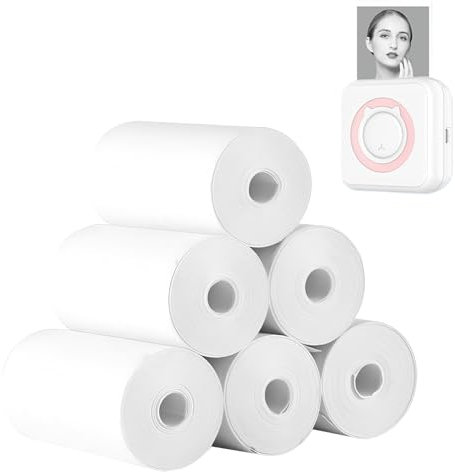 6 Rollen Thermopapier für Kinderkamera, Sofortbildkamera Papier, Druckpapier