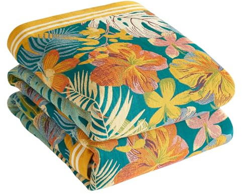 Bailix Premium Boho överkast 100% bomullsfilt med fransar Dubbelsidig mousseline Boho-filt 230x250 cm, mysig sofffilt & sängöverkast