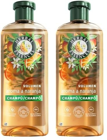 Herbal Essences Champú Volumen Con Aroma A Naranja, 350 ml, Para Pelo Fino, Sin Siliconas (Paquete de 2)