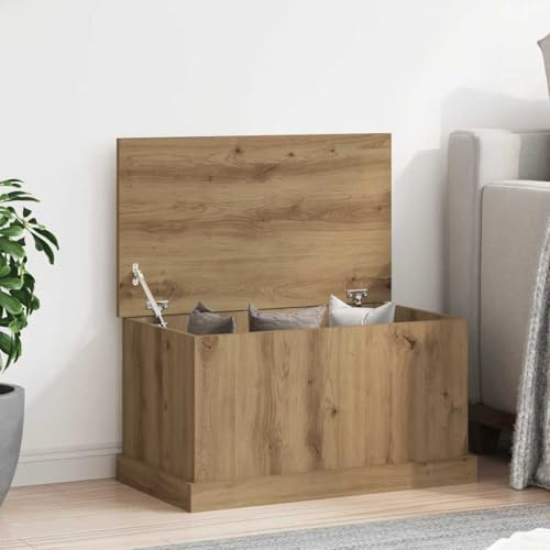 Mokuyary förvaringsbord artisan-ek 70 x 40 x 38 cm träbaserade förvaringsbox, sittbänk, sängkista med förvaringsutrymme sittkista för hall, sovrum, vardagsrum