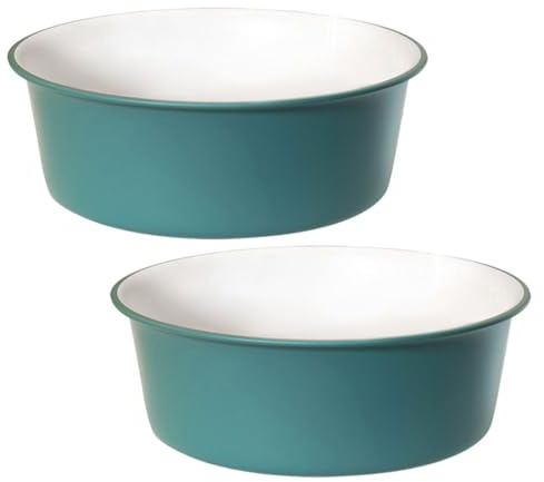 Ciieeo Ensemble de 2 Bassines Rondes en Plastique Épaisses Multifonction pour Lavage des Mains et Serviettes, Salle de Bain Design Pratique et Robuste