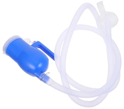 FRCOLOR Orinatoio Portatile Maschile Coperchio 1,6 M Trasparente Ondulato Bottiglia per Urina Riutilizzabile per Ospedali Casa Emergenza Viaggi e Campeggio