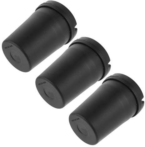 Garneck Cendrier de Voiture avec Couvercle Anti-odeurs Portable 3 Pièces en Plastique Noir Léger et Facile à Nettoyer Adapté aux Porte-gobelets de Voiture