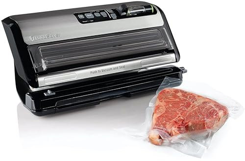 FoodSaver Macchina per sottovuoto e macchina per sottovuoto Express con sacchetti sigillanti e rotolo e sigillatrice sottovuoto Hendheld per la conservazione ermetica degli alimenti e il sottovuoto