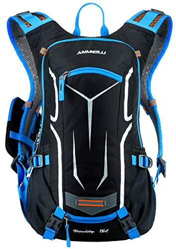 BWBIKE Zaino da Ciclismo Impermeabile 18L Con Parapioggia - Zaino Sportivo per Escursioni in Bicicletta ed Equitazione