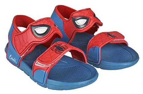 Sandali di Spiderman - Blu e Rosso - 30/31 - Prodotti in 100% EVA - Sandali per Mare con Chiusura a Strappo - Prodotto Originale Ideato in Spagna