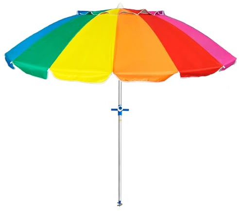 Pincho Ombrellone da spiaggia antivento, 200 cm, tetto di ventilazione, protezione UV 50, materiali di qualità, tubo in alluminio, 16 aste in fibra di vetro, inclusa borsa per il trasporto