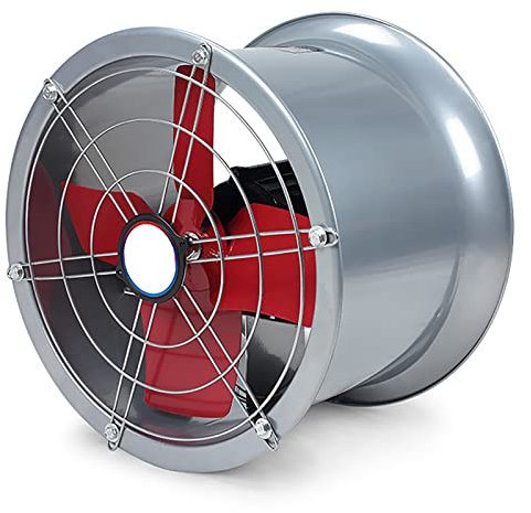 Ventilador de escape de pintura de cabina de pulverización de tubería de 10 pulgadas, ventilador axial de tubería de cilindro de 1400r / min, ventilador de tubería de cilindro montado en la pared de 2