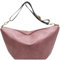 Makukke Umhängetasche Damen Gross PU-Leder Crossbody Bag mit Hobo Breiter Gurt Vintage Schultertasche Beuteltasche für Büro Arbeit Reisen Ausflug Einkauf,Rosa Tasche