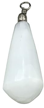 Steinfixx® - Pendentif en véritable goutte de sélénite | Verre de Marie | pour les proches | Pierre de chakra | Pierre de guérison | env. 4,5-5 cm, 1 Stück, Sélénite