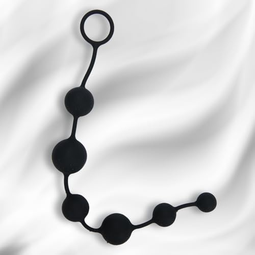 6 Silicone Anal Beads for Anal Sex 14 Inches Butt Plugs with Progressive Design, Anal Sex Toys for Man/Women Beginners and Pro Players Prostate Massager (Classic Version)