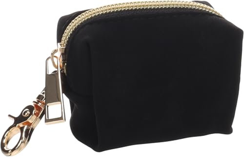 Sac à crottes Chien – Mirko Noir – Similicuir (PU) – Fermeture éclair + Mousqueton – 8x5x5 cm – 1 Rouleau 20 Sacs Gratuit