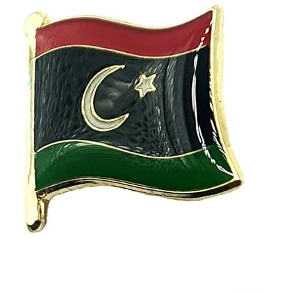 Libyen Libysk Nordafrika Afrikansk Metall Emalj Landsflagga Märke, En storlek, Metall