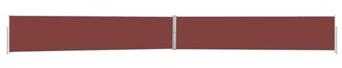 Tidyard Auvent latéral rétractable de Patio 170x1200 cm Marron Protection de l'intimité et Vent, Paravent Store latéral, Abri Solaire Extensible Brise Vue pour Extérieur, Balcon, Terrasse