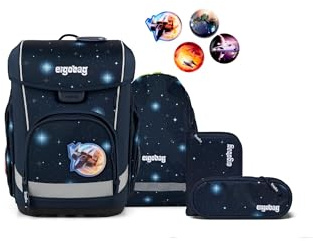 ergobag cubo Light Set ergonomischer Schulranzen, extra leicht, Set 5-teilig, 860 g