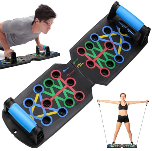 Liegestützbrett Set, Multifunktional Push Up Board, Liegestütze Brett, Fitnessgeräte für Zuhause, Sportgeräte Zuhause