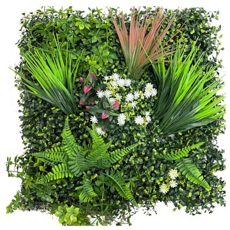 Fondo De Pared Verde, Rollo De Boj Artificial, Valla De Boj De 19,7 X 19,7 Pulgadas, Decoración De Pared Verde, Adecuado For Bodas, Decoración Interior/exterior(Style A,12PCS)