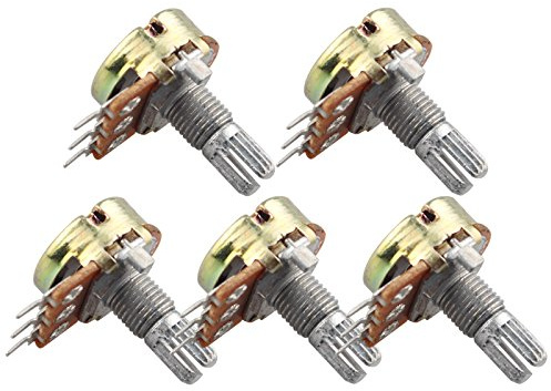 HALJIA 5pcs potenciómetro 10 K Ohm Compatible con Arduino Raspberry Pi y otros proyectos con Knurled Eje