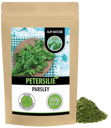Alpi Nature Torkad Persilja 250g, Torkade och Smulade Persiljeblad, Persiljekrydda för Matlagning
