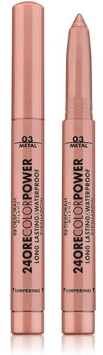 Deborah Milano Lidschatten 24 Stunden Color Power Waterproof, Nr. 3 Rose Bronze, Lidschatten mit Stick, hoher Halt