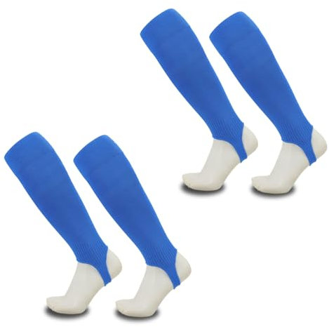 FIBOGOUP Stutzen ohne socken,Stegstrümpfe,Folgen Sie dem Design und reparieren Sie die Beinschutzbrett,Blau+Blau