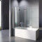 Duschwand für Badewanne, Duschwand 120x140cm Badewannenaufsatz Duschwand 3-teilig Faltbar Duschabtrennung Badewanne mit 6mm NANO ESG-Glas