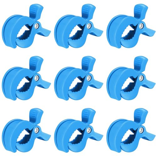 9 Piezas Pinzas Universales para Cochecito, Clips Ganchos de Cochecito Plastico, Clip de Mantas, Pinzas de Cochecito Carrito Bebe para Fijar Muselinas Juguetes Mantas Bolsas Cochecito